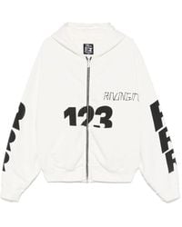 トップス RRR123 INRI ZIP HOODIE RRR123 - INRI Embellished Logo-Print Cotton-Jersey Zip-Up