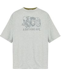 A Bathing Ape - Double Face Cotton T-Shirt - Lyst