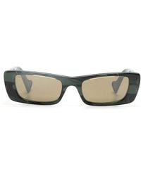 Gucci - Logo-Plaque Rectangular-Frame Sunglasses - Lyst