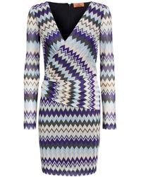 Missoni - Zigzag-Pattern Mini Dress - Lyst