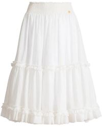 Balmain - Long Gathered Skirt - Lyst