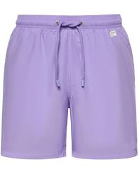 MC2 Saint Barth - Logo-Patch Drawstring Swim Shorts - Lyst