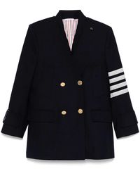 Thom Browne - 4 Bar Stripes Waistcoat And Peacoat Set - Lyst