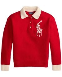 Polo Ralph Lauren - Pull En Laine À Logo Intarsia - Lyst
