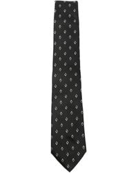 Emporio Armani - Cravate En Soie À Losanges - Lyst