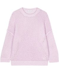 Peserico - Sequin-embellished Open-knit Jumper - Lyst