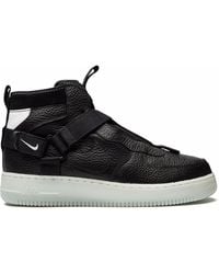 Nike - Air Force 1 Utility Mid "black/half Blue/white" Sneakers - Lyst