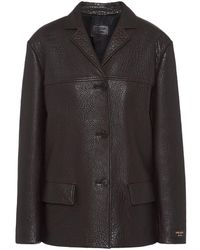 Prada - レザー シングルジャケット - Lyst