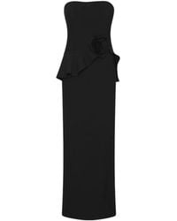 ROTATE BIRGER CHRISTENSEN - Long Flower Strapless Maxi Dress - Lyst