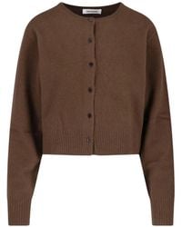Low Classic - Cropped Button-Up Cardigan - Lyst