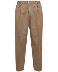 Briglia 1949 - Pleated Cotton Trousers - Lyst