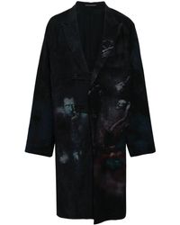 Yohji Yamamoto - Single-breasted Graphic-print Coat - Lyst