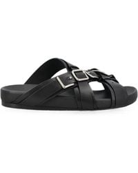 Loewe - Buckle-Fastening Leather Sandals - Lyst