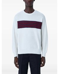 Visvim - Trui Met Gestreept Detail En Ronde Hals - Lyst