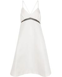 Sacai - Robe Mi-Longue À Col V - Lyst