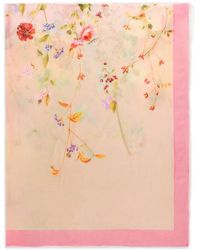 Roberto Cavalli - Floral-Print Logo-Signature Scarf - Lyst