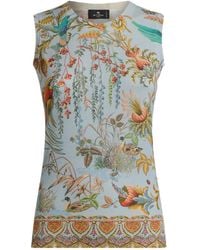 Etro - Flora Fauna-Motif Tank Top - Lyst