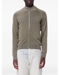Blauer - Zip-Up Cotton Cardigan - Lyst
