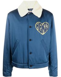 KENZO - Jacke Mit Shearling-Kragen - Lyst