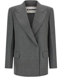 Jil Sander - Blazer Con Bolsillo En El Pecho - Lyst