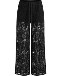 LA HAINE INSIDE US - Pantalones Palazzo Con Motivo De Encaje - Lyst