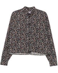 MSGM - Cropped-Hemd Mit Streichholz-Print - Lyst