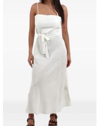 Marella - Belted Spaghetti-Strap Dress - Lyst