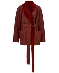 Ferragamo - Reversible Shearling Jacket - Lyst
