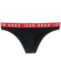 DSquared² - Logo-waistband Bikini Bottoms - Lyst
