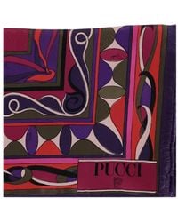 PUCCI - Sjaal Met Print En Franje - Lyst