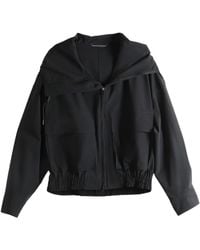 Y's Yohji Yamamoto - Hooded Drawstring Jacket - Lyst
