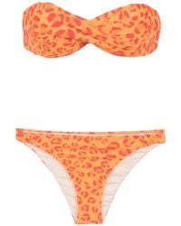 Amir Slama - Printed Bandeau Bikini Set - Lyst