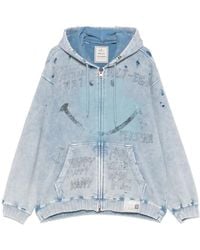 Maison Mihara Yasuhiro - Bleached Smiley Face-Print Hoodie - Lyst