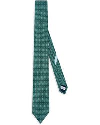 Ferragamo - Cravate en soie à motif Gancini - Lyst
