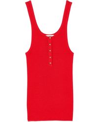 Sandro - オーガニックコットンブレンドトップ - Lyst