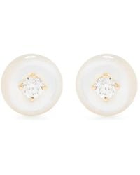 Fernando Jorge - 18Kt Large Orbit Diamond And Tagua Earrings - Lyst