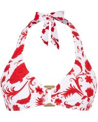 Heidi Klein - Evia Floral-Print Halterneck Bikini Top - Lyst