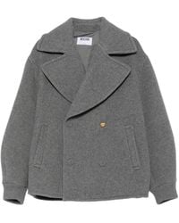 Moschino - Ribbed Cuff Double-Breasted Boxy Jacket - Lyst