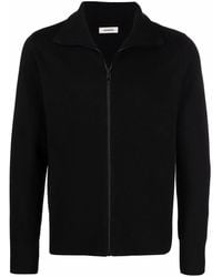 Sandro - High-Neck Zip-Up Cardigan - Lyst