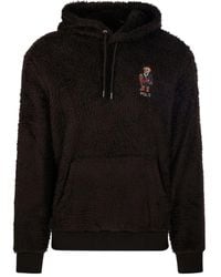 Polo Ralph Lauren - Felpa Con Ricamo Polo Bear E Cappuccio - Lyst