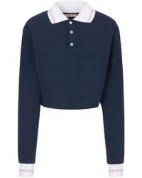 Marni - Long-Sleeve Striped-Trim Polo Shirt - Lyst