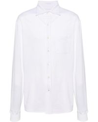 Isaia - Cotton Piqué Shirt - Lyst