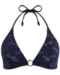 Vilebrequin - Floral-Jacquard Halterneck Bikini Top - Lyst