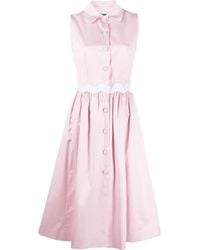 Moschino - Pleated Sleeveless Mini Dress - Lyst