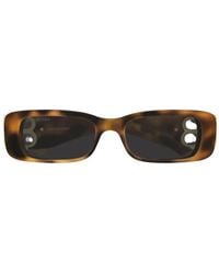 Balenciaga - Dynasty Logo-Plaque Rectangle-Frame Sunglasses - Lyst