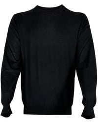 Altea - Crew-Neck Fine-Knit Sweater - Lyst