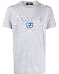 DSquared² - Logo-print Cotton-blend T-shirt - Lyst