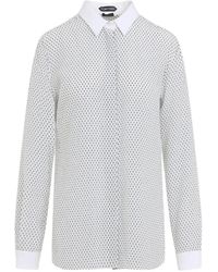 Tom Ford - Camisa De Seda Con Estampado Geométrico - Lyst