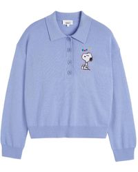 Chinti & Parker - Snoopy-Embroidered Polo Top - Lyst