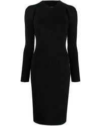 Tom Ford - Abito Midi A Coste Con Dettaglio Cut-Out - Lyst